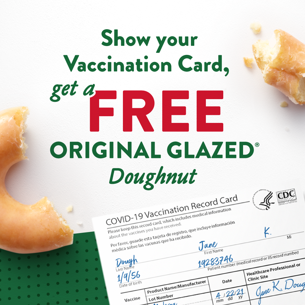 Have a Covid Vaccine? Bring Your Card to Krispy Kreme for ...