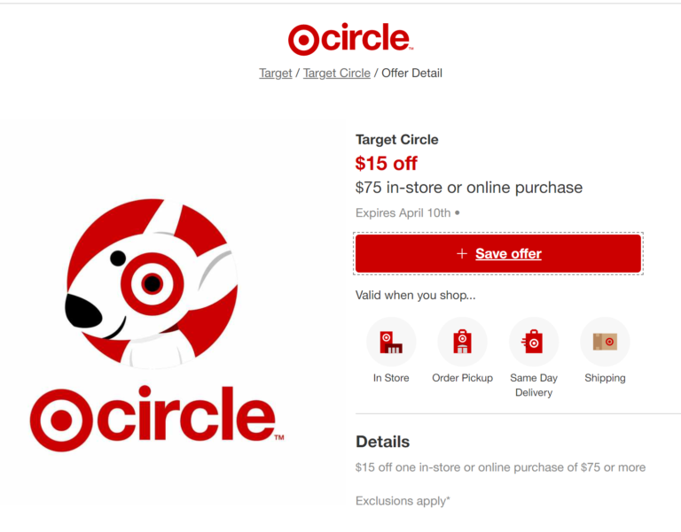 Check Your Target Circle Account to See If You Have a 15 Off Your 75