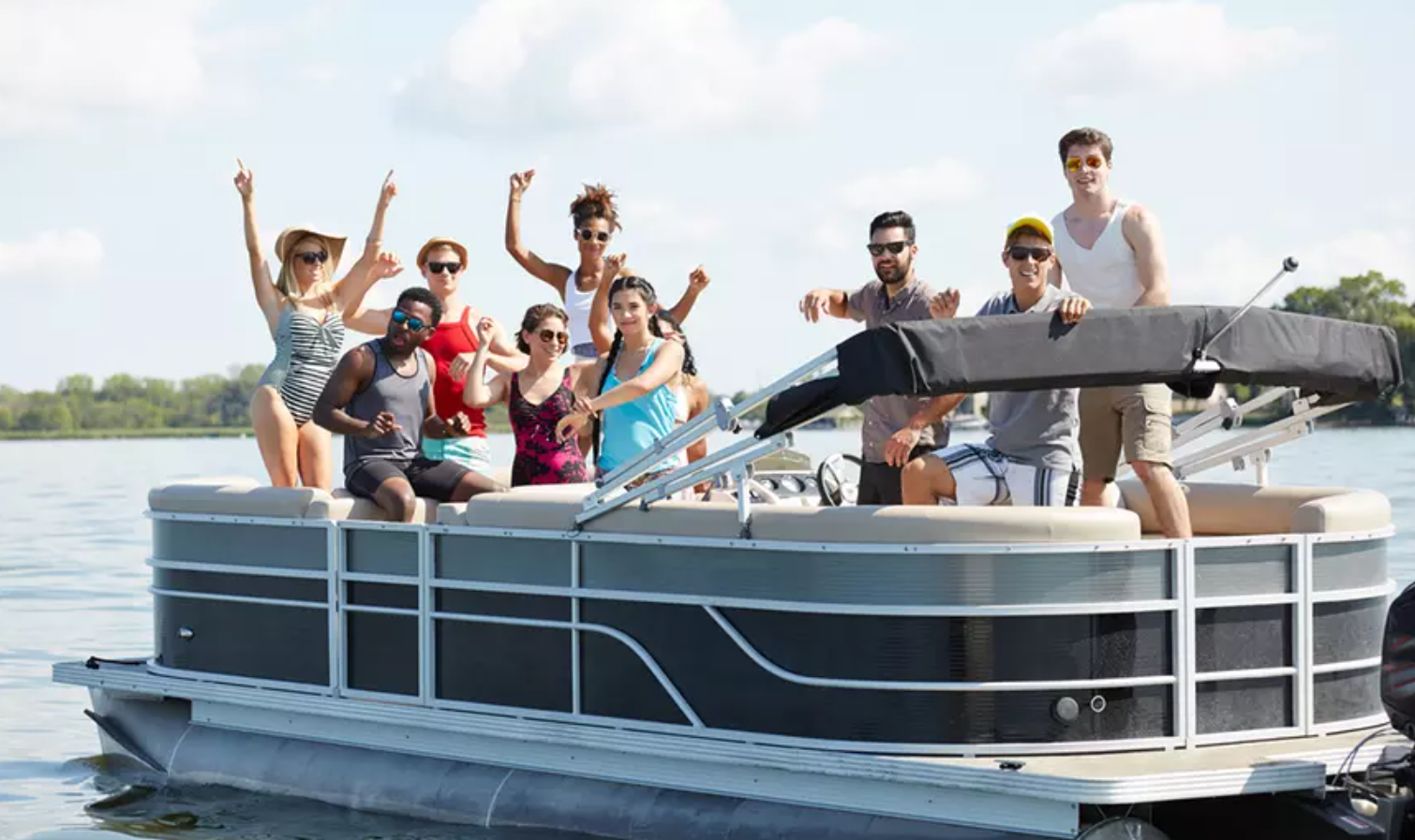 How Fun! Get a FullDay Pontoon Boat Rental at Bartlett Lake for Up to