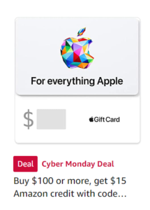 Apple Black Friday deal: Get a $15  credit when you buy a