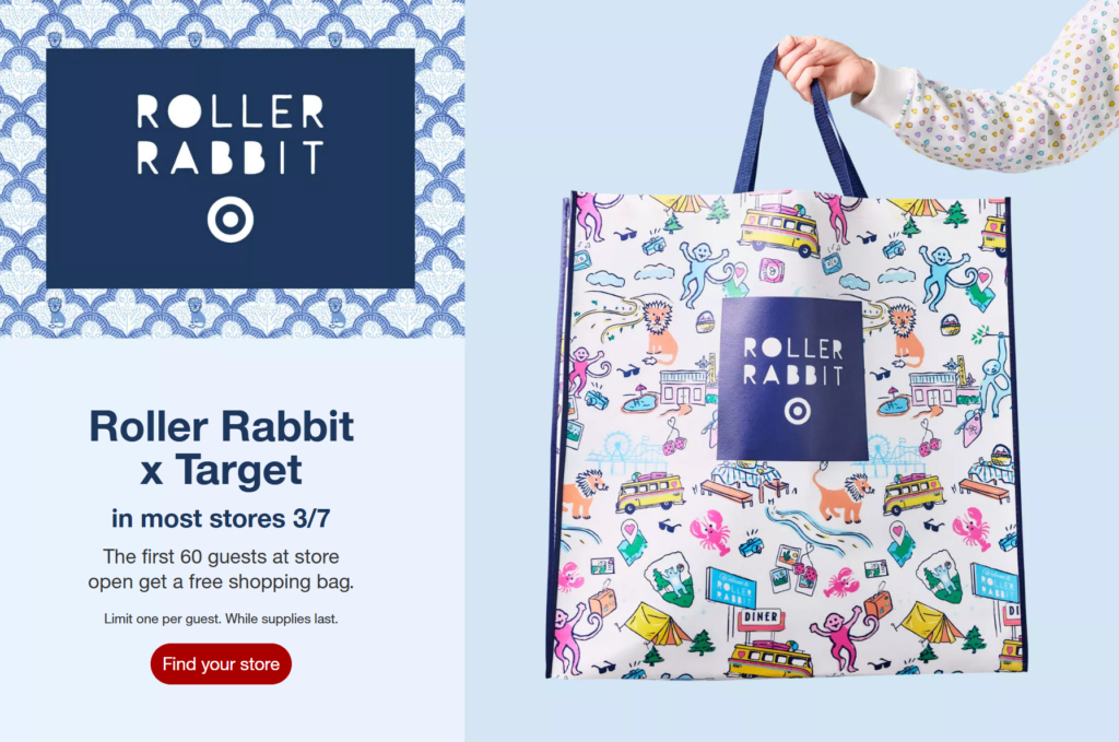 Stop By Target On March 7th for a FREE Roller Rabbit x Target Bag ...